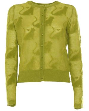 MM STUDIO Pistachio Nylon Blend Alvaro Cardigan - Green