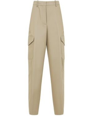 Givenchy Cotton And Wool Pants-Donna - Neutro