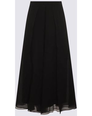 Brunello Cucinelli Skirts Blacks And Greys-Donna - Nero
