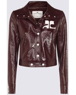 Courreges Jackets Blue And Green - Brown