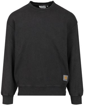 Carhartt Hudson Sweat Cotton Sweat Sweatshirts Grey - Black