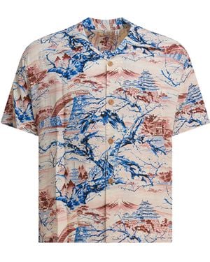 Sun Surf "Scenery Of Japan" Shirt - Blue