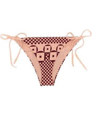 Fendi Micro Patchwork Bikini Briefs Beachwear Pink