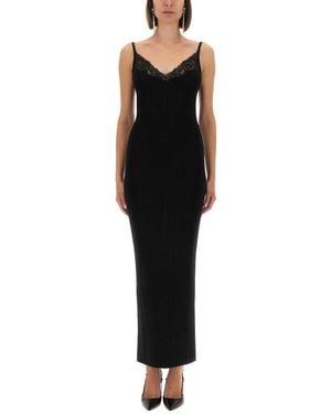 Self-Portrait Long Knit Dress - Black