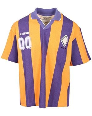AMISH Soccer Dan Sablon T-Shirt - Blue