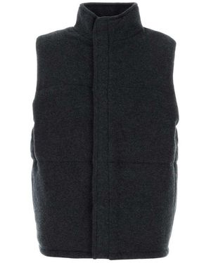 LeKasha Charcoal Cashmere Vest - Black