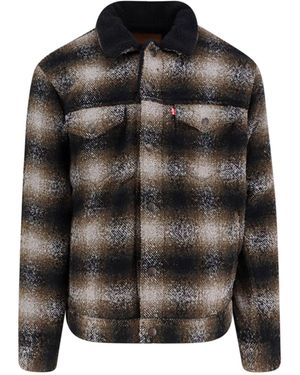 Levi's Jacket With Plaid Motif-Uomo - Nero
