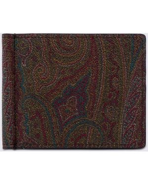 Etro Paisley Wallet - Brown