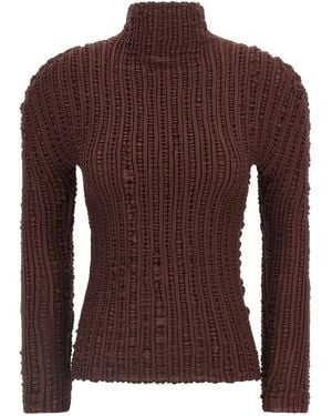 Issey Miyake Jellyfish Pleats Sweaters And Cardigans - Brown