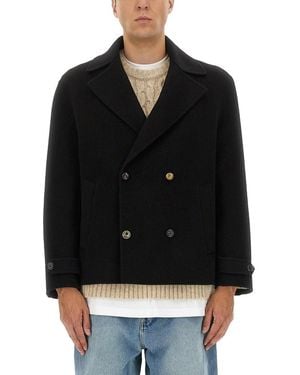 Moschino Double-Breasted Jacket-Uomo - Nero