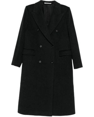 Tagliatore Double Breasted Cashmere Coat - Black
