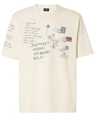 Fendi T-Shirt Postcard - Natural
