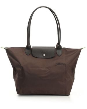 Longchamp Le Pliage Green Shoulder Bags Brown