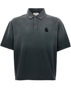McQueen Gradient-Effect Cotton Piqué Polo Shirt - Grey