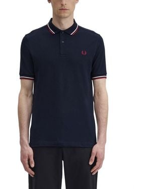 Fred Perry Polo With Logo - Blue