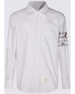 Thom Browne Shirts Med Grey - White