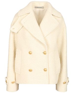 Tagliatore Sheila Double Broasted Coat Coats - Natural