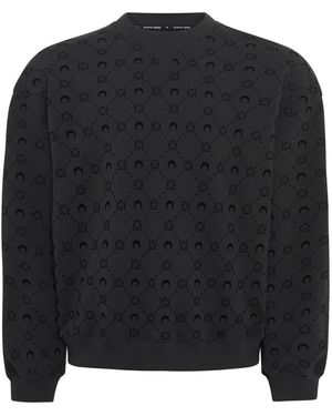 Marine Serre Monogram Sweatshirt - Black