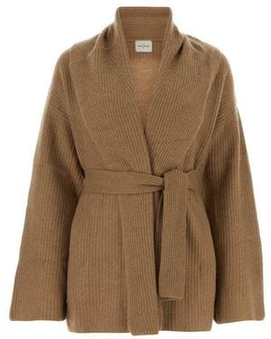 LeKasha Biscuit Cashmere Cardigan - Brown