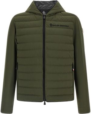 Moncler Silicone Logo Jacket Puffer Jackets - Green