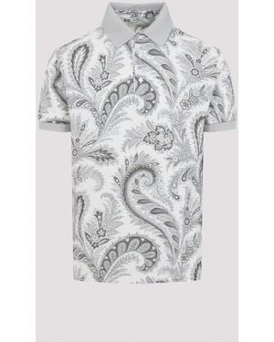 Etro Polo Grey - White