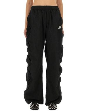 Alexander Wang Mid-rise Track Trousers With Zipper - Black