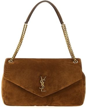 Saint Laurent Calypso Shoulder Bags Brown