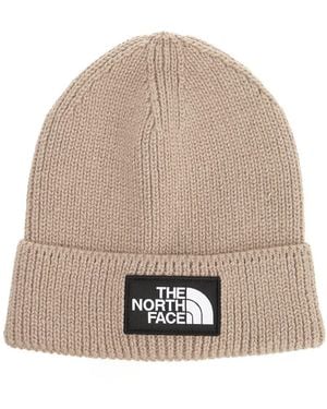 The North Face Tnf Box Logo Beanie Hats - Natural