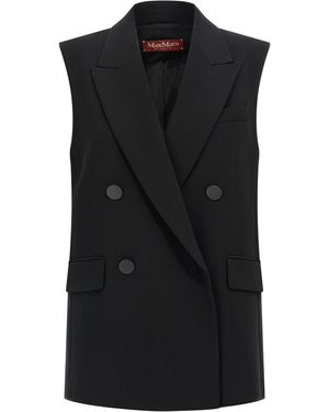 Max Mara Pomez Gilet Nero-Donna