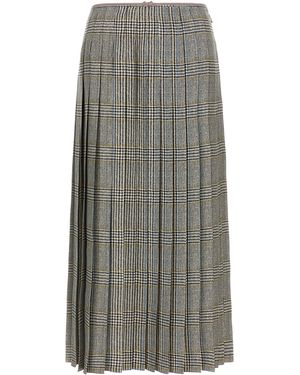 Thom Browne Pleated Skirt Gonne-Donna - Grigio