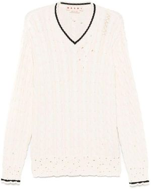 Marni Maglioni Cotone-Uomo - Bianco