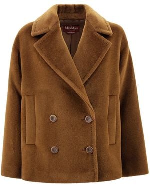 MM STUDIO Caramel Alpaca Blend Filovia Coat - Brown