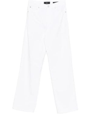 7 For All Mankind Stovepipe Soleil Straight-leg Jeans - White