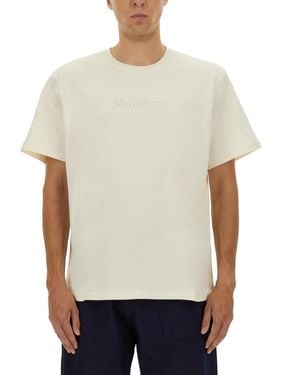 JW Anderson T-shirt With Embroidered Logo - White