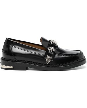 Toga Leather Loafers - Black