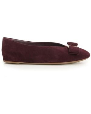 Ferragamo Vara Scarpe Basse Bordeaux - Red