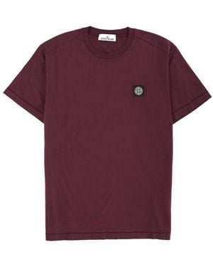 Stone Island T-Shirt Slim Fit - Purple