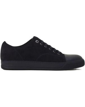 Lanvin Suede Sneakers With Contrasting Toecap - Blue