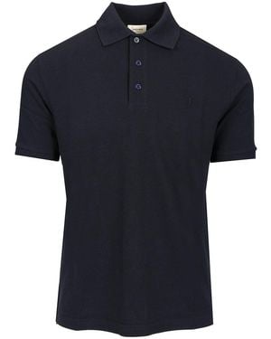 Saint Laurent Polo Shirt Blu-Uomo