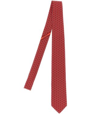 Ferragamo Gancini Pois Ties And Papillon - Red