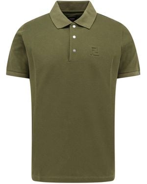 Fendi Polo Shirt With Ff Embossed Logo - Green