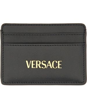 Versace Leather Card Holder - Black