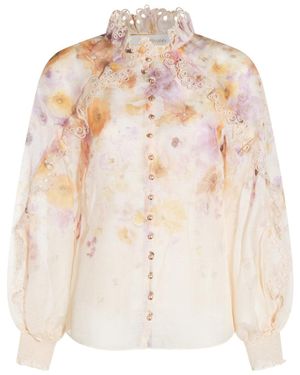 Zimmermann Top Pansy Floral - White