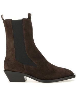 Aeyde Suede Boot-Donna - Nero