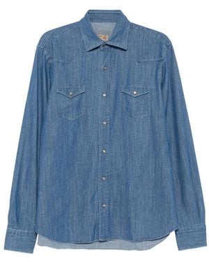 Barba Napoli Fabric Shirts - Blue