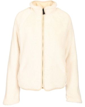 Moncler Double-Faced Teddy Effect Jacket Knitwear - Natural