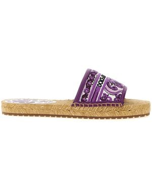 Dolce & Gabbana Embroidery Espadrilles - Purple