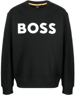 BOSS Cotton Sweatshirts - Black