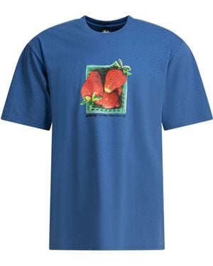 Stussy T-Shirt With Print T-Shirts Blu-Uomo