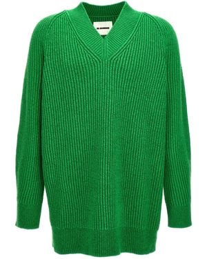 Jil Sander Oversized Sweater Maglioni Verde